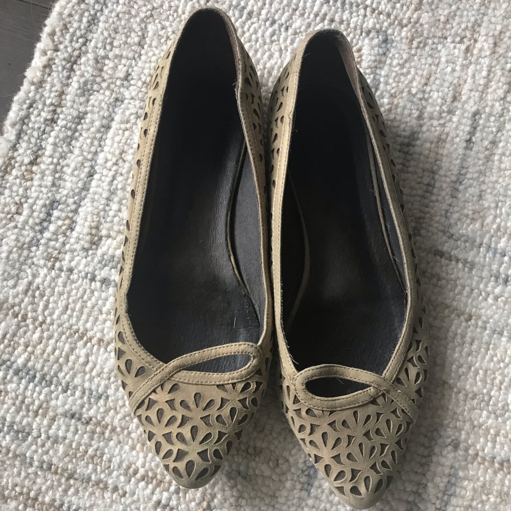 French Connection point toe cut out flats